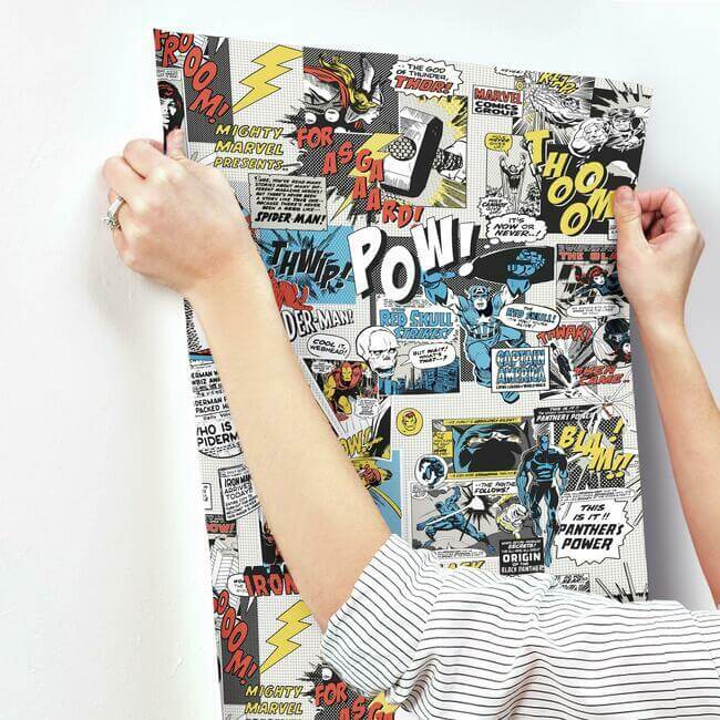 marvel-comics-pow-wallpaper-primary-york-wallcoverings-di0944 - York Wallcoverings Wallpaper