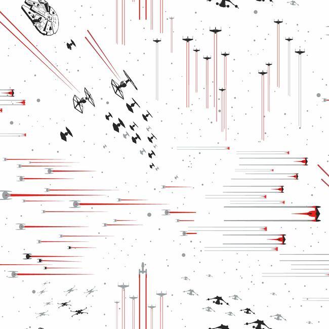 star-wars-galactic-battles-wallpaper-red-york-wallcoverings-di0950 - York Wallcoverings Wallpaper