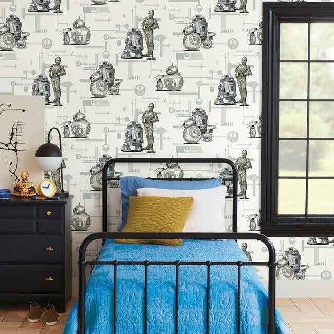 star-wars-the-rise-of-skywalker-droids-wallpaper-neutral-york-wallcoverings-droids-wallpaper-neutral-double-roll