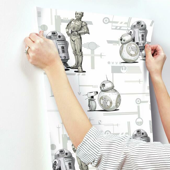 star-wars-the-rise-of-skywalker-droids-wallpaper-neutral-york-wallcoverings-droids-wallpaper-neutral-double-roll