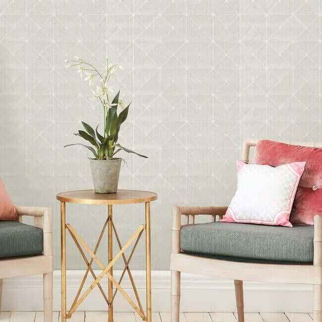 Dazzling Diamond Sisal Grasscloth Silver Wallpaper - York Wallcoverings - GM7505 - York Wallcoverings Wallpaper