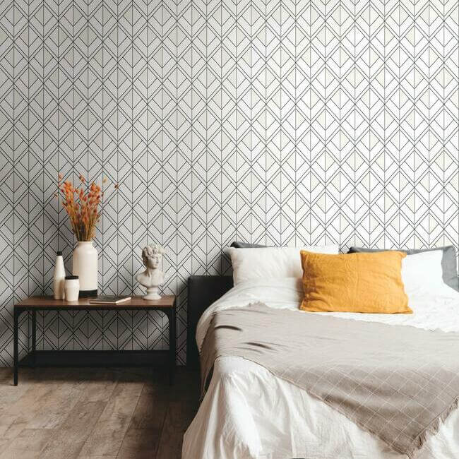 diamond-shadow-white-wallpaper-york-wallcoverings-gm7552 - York Wallcoverings Wallpaper