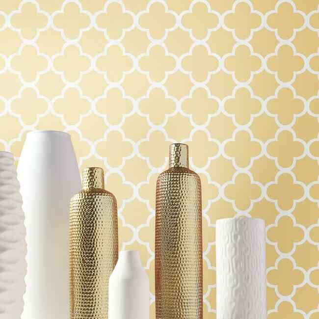 Framework Yellow Wallpaper - York Wallcoverings - GM7513 - York Wallcoverings Wallpaper