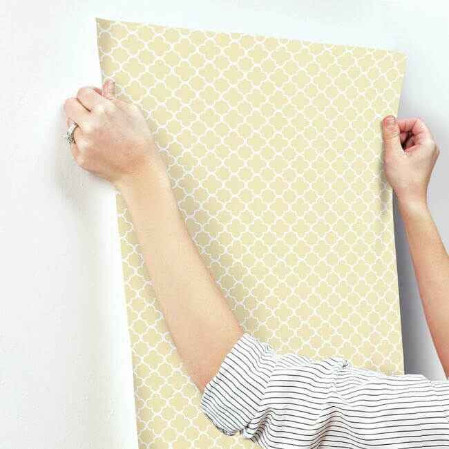 Framework Yellow Wallpaper - York Wallcoverings - GM7513 - York Wallcoverings Wallpaper