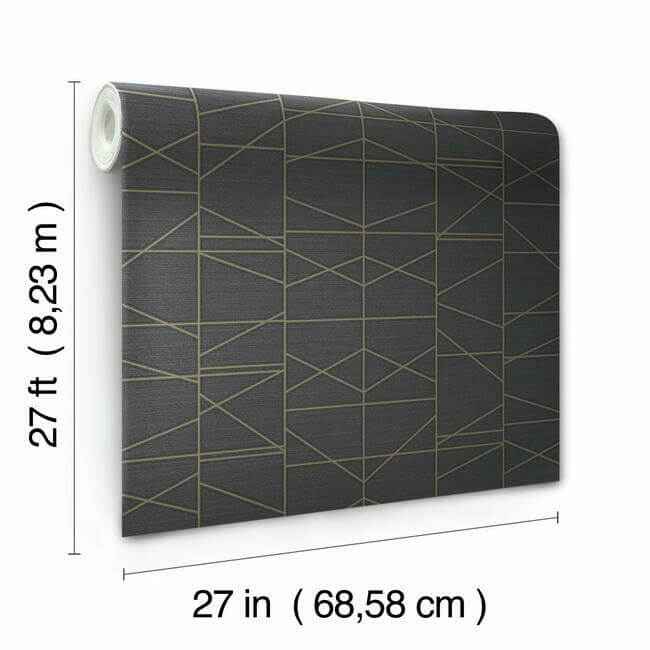 Modern Perspective Gold Wallpaper - York Wallcoverings - GM7547 - York Wallcoverings Wallpaper