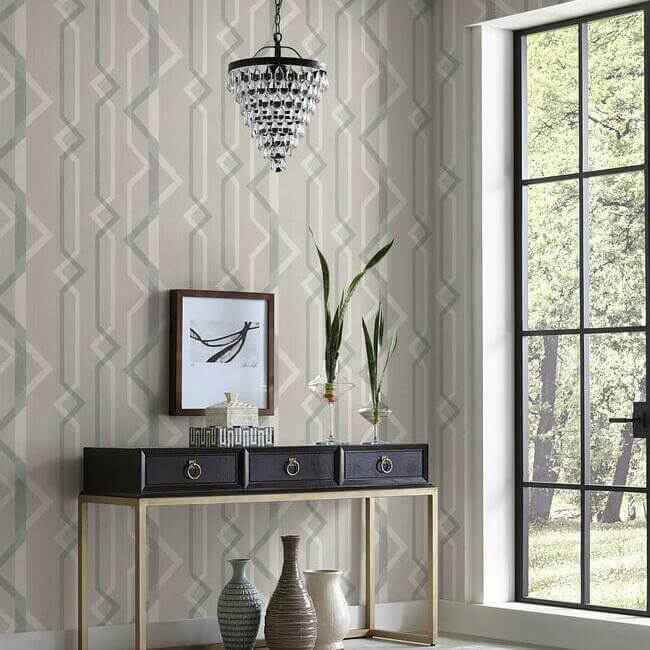 Shape Shifter Beige Wallpaper - York Wallcoverings - GM7602 - York Wallcoverings Wallpaper