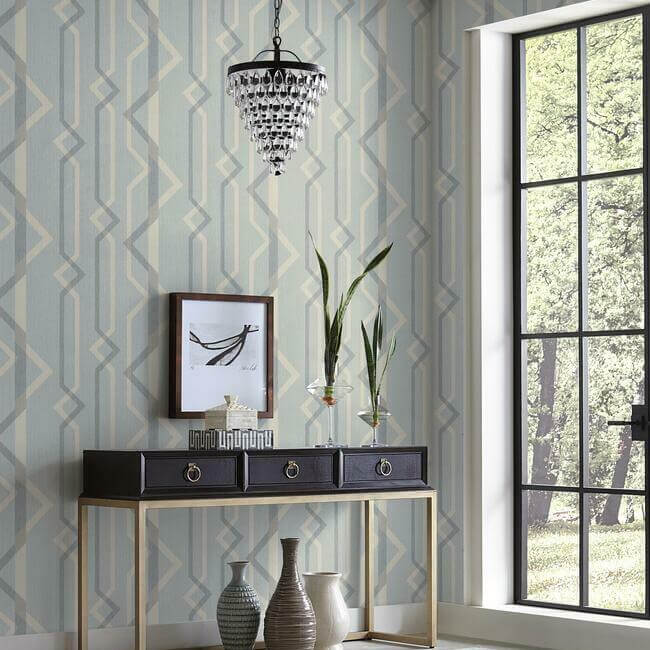 shape-shifter-blue-wallpaper-york-wallcoverings-gm7601 - York Wallpaper Wallpaper