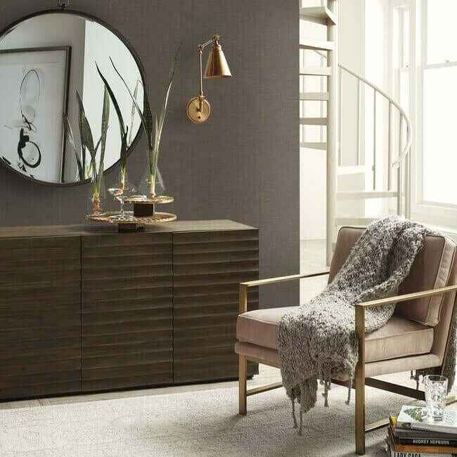 Essence Brown Metallic Wallpaper - York Wallcoverings - GL0511N - York Wallcoverings Wallpaper