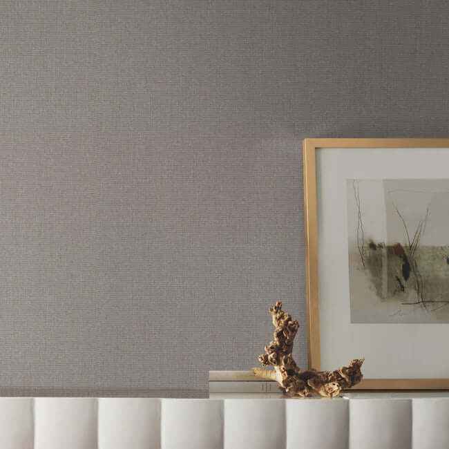 Crosshatch String Black & Grey Wallpaper - York Wallcoverings - VG4412