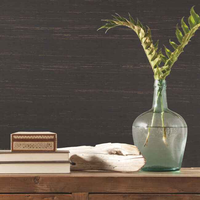 Inked Grass Charcoal Wallpaper - York Wallcoverings - VG4415 - York Wallcoverings Wallpaper