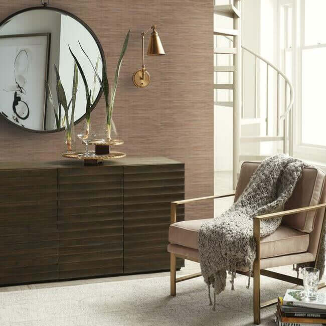 lustrous-grasscloth-brown-wallpaper-york-wallcoverings-rn1057lw - York Wallpaper Wallpaper