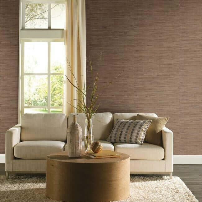 lustrous-grasscloth-brown-wallpaper-york-wallcoverings-rn1057lw - York Wallpaper Wallpaper