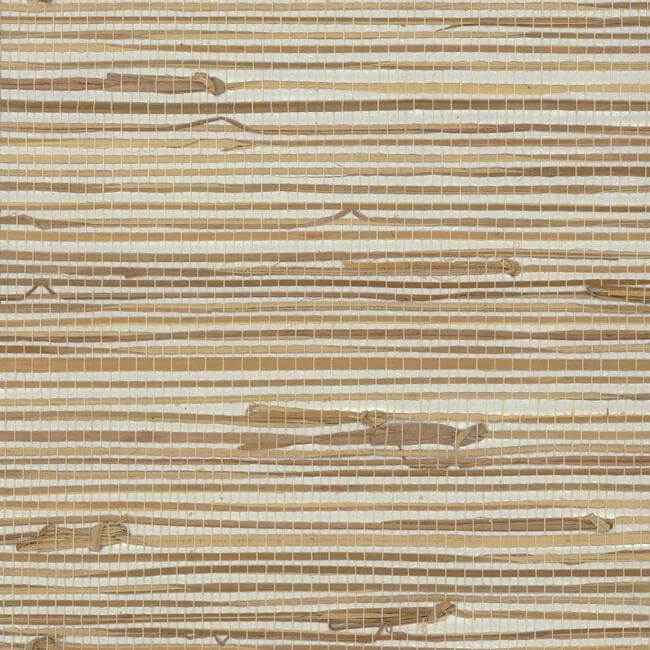 Wide Knotted Grass Metallic Wallpaper - York Wallcoverings - VG4441