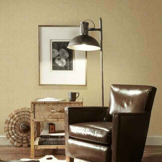 Woven Crosshatch Brown Wallpaper - York Wallcoverings - VG4426 - York Wallcoverings Wallpaper