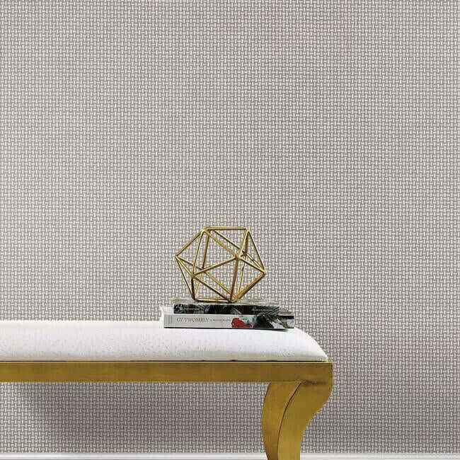 Cottage Basket Grey Wallpaper - York Wallcoverings - TL1905 - York Wallcoverings Wallpaper