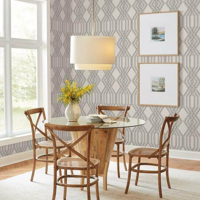 etched-lattice-grey-wallpaper-york-wallcoverings-tl1911 - York Wallpaper Wallpaper