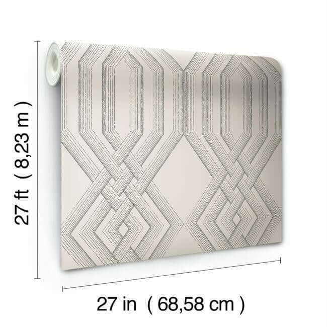 etched-lattice-grey-wallpaper-york-wallcoverings-tl1911 - York Wallpaper Wallpaper