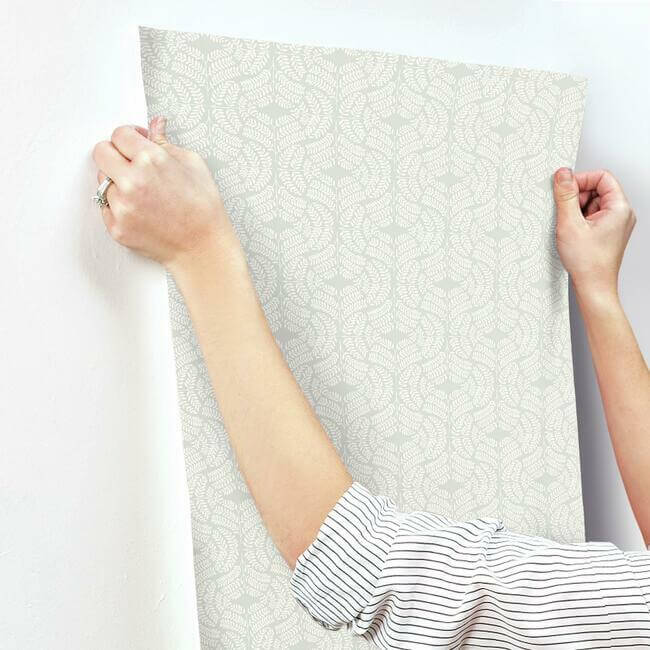 fern-tile-light-grey-wallpaper-york-wallcoverings-tl1945 - York Wallpaper Wallpaper