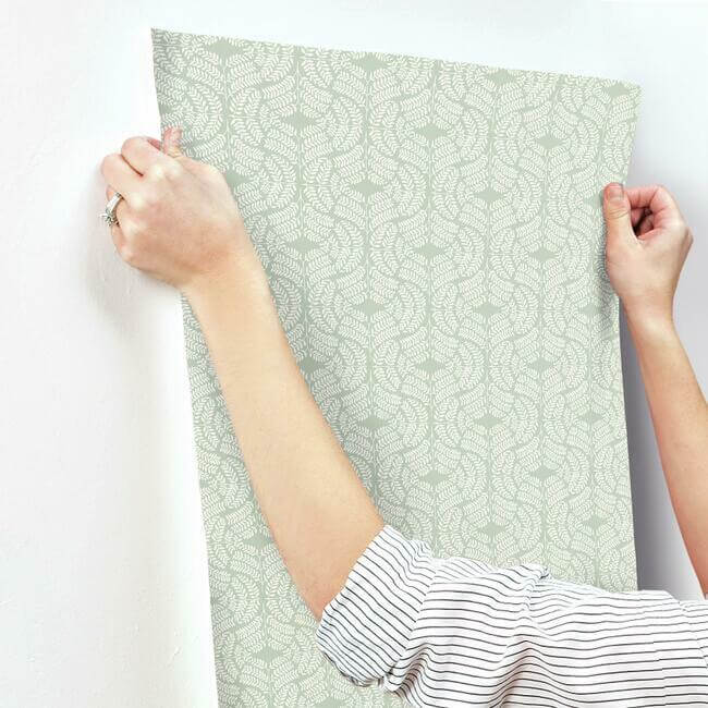 fern-tile-wallpaper-jade-york-wallcoverings-tl1943 - York Wallcoverings Wallpaper