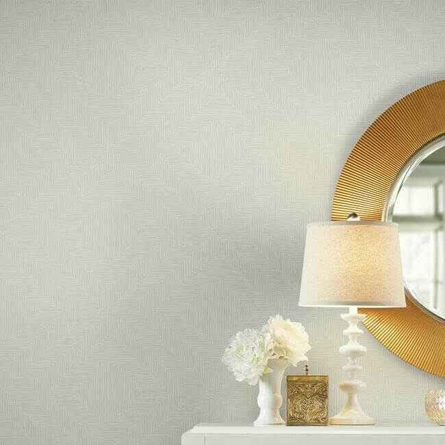 Diamond Channel Light Grey Wallpaper - York Wallcoverings - TL1992 - York Wallcoverings Wallpaper