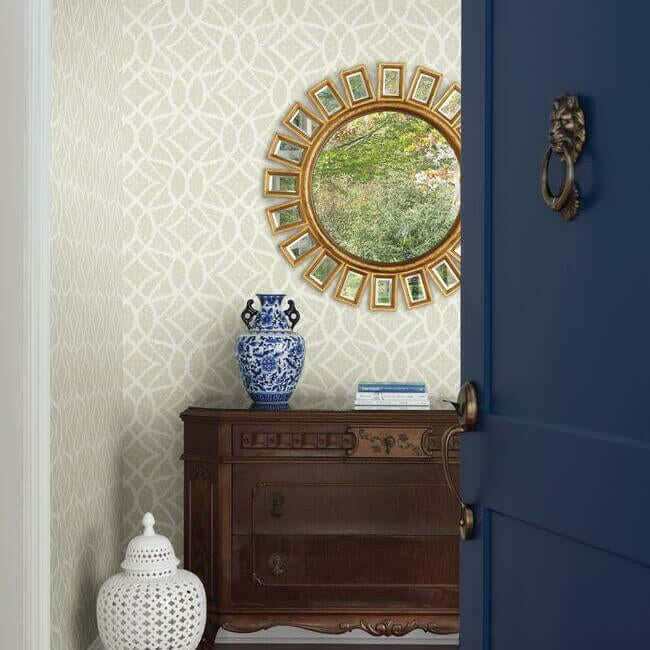boxwood-garden-beige-wallpaper-york-wallcoverings-gr5974 - York Wallpaper Wallpaper