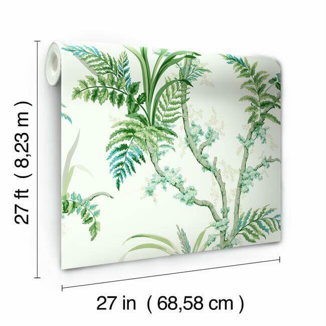 enchanted-fern-wallpaper-bluegreen-york-wallcoverings-gr5991 - York Wallcoverings Wallpaper