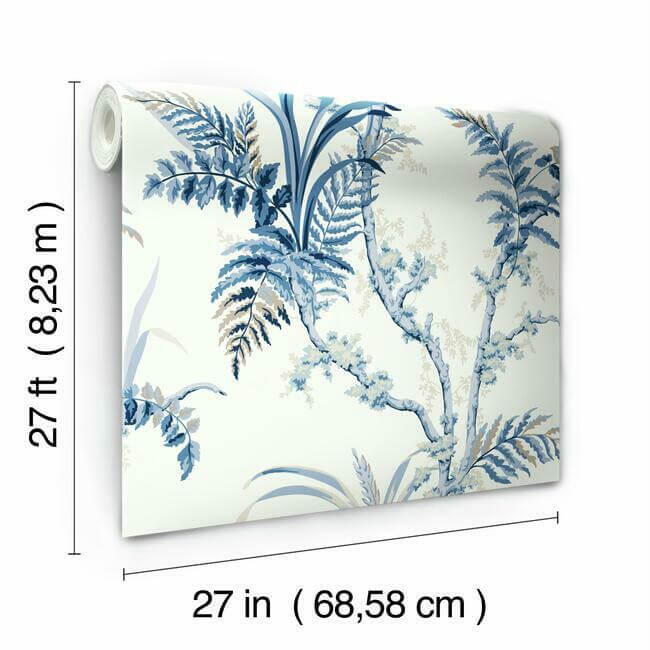 enchanted-fern-wallpaper-blues-york-wallcoverings-gr5994 - York Wallcoverings Wallpaper