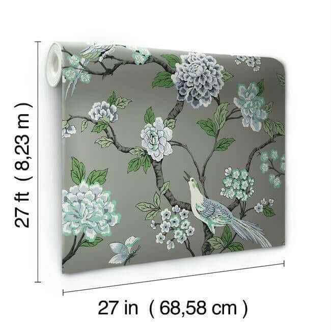 Fanciful Grey Wallpaper - York Wallcoverings - GR5933 - York Wallcoverings Wallpaper