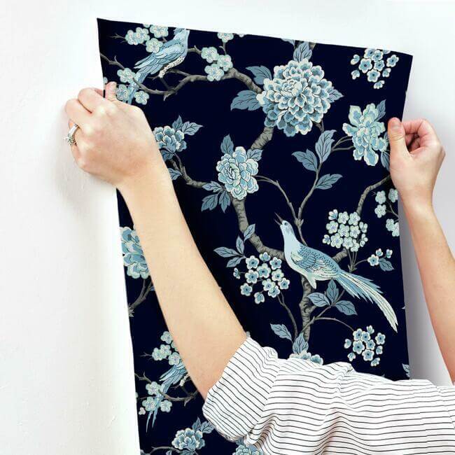 fanciful-navy-wallpaper-york-wallcoverings-gr5934 - York Wallpaper Wallpaper