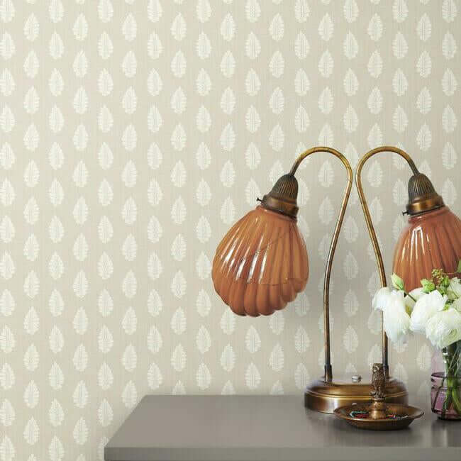 leaf-pendant-linen-wallpaper-york-wallcoverings-gr5964 - York Wallpaper Wallpaper