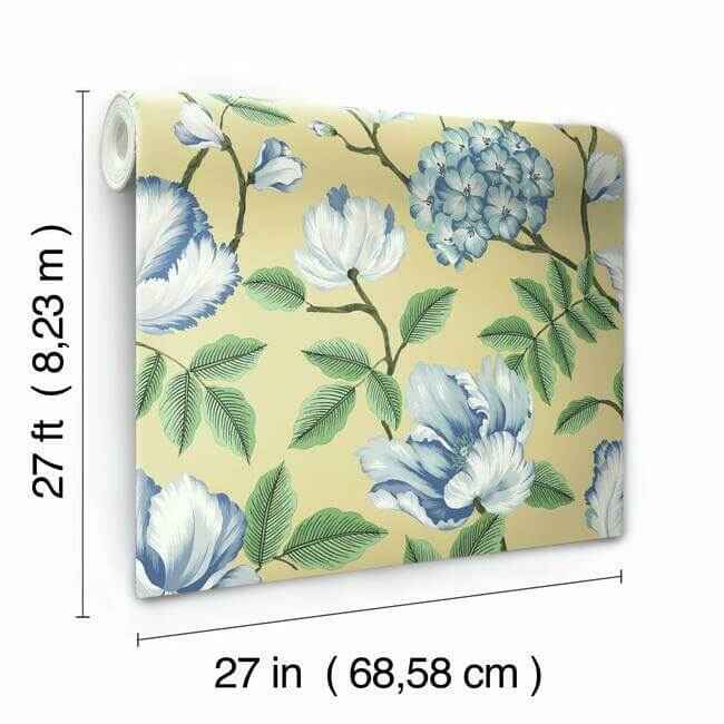 Morning Garden Yellow Wallpaper - York Wallcoverings - GR5904 - York Wallcoverings Wallpaper