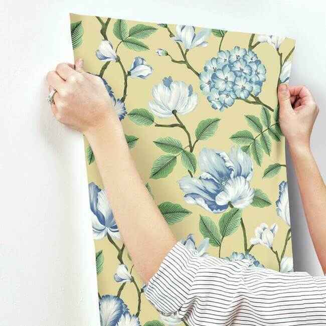 Morning Garden Yellow Wallpaper - York Wallcoverings - GR5904 - York Wallcoverings Wallpaper