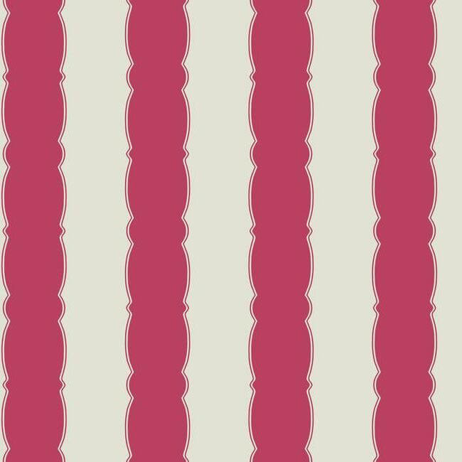 scalloped-stripe-red-wallpaper-york-wallcoverings-gr6011 - York Wallpaper Wallpaper