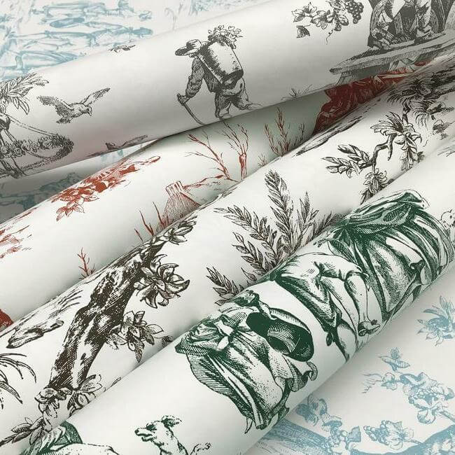 seasons-toile-brown-wallpaper-york-wallcoverings-gr5921 - York Wallpaper Wallpaper