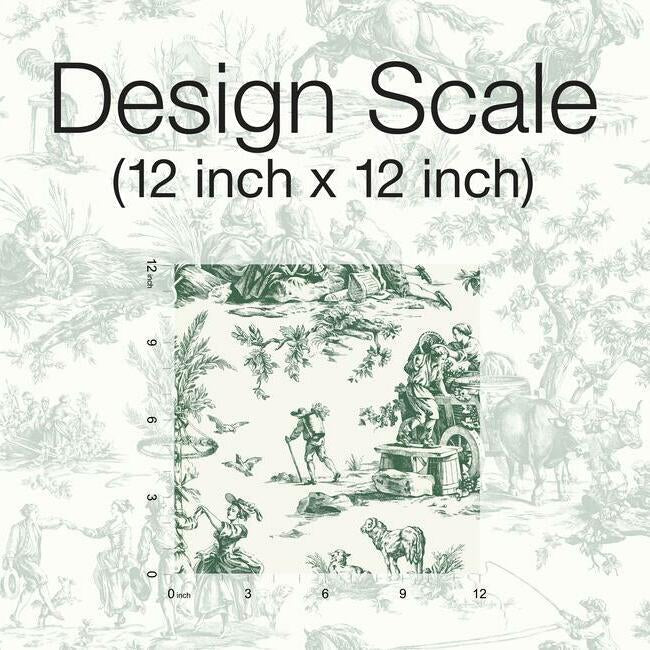 seasons-toile-wallpaper-dark-green-york-wallcoverings-gr5924 - York Wallcoverings Wallpaper