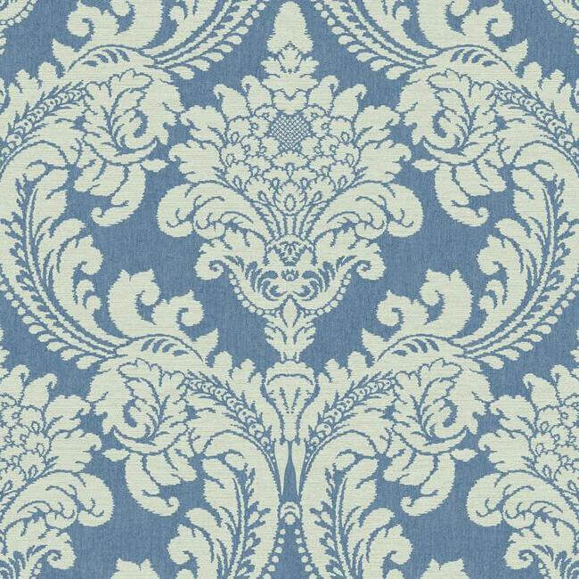 tapestry-damask-blue-wallpaper-york-wallcoverings-gr6024 - York Wallpaper Wallpaper