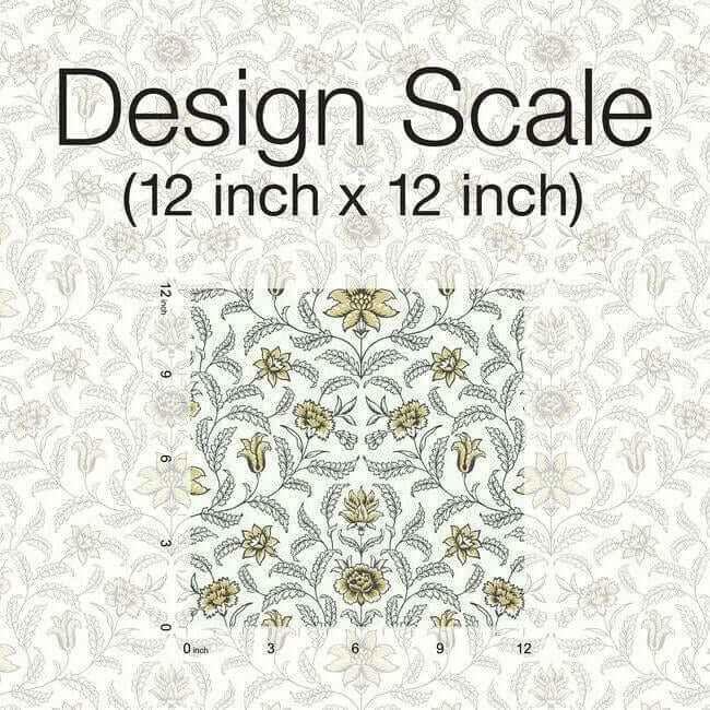 Vintage Blooms Yellow Wallpaper - York Wallcoverings - GR5983 - York Wallcoverings Wallpaper