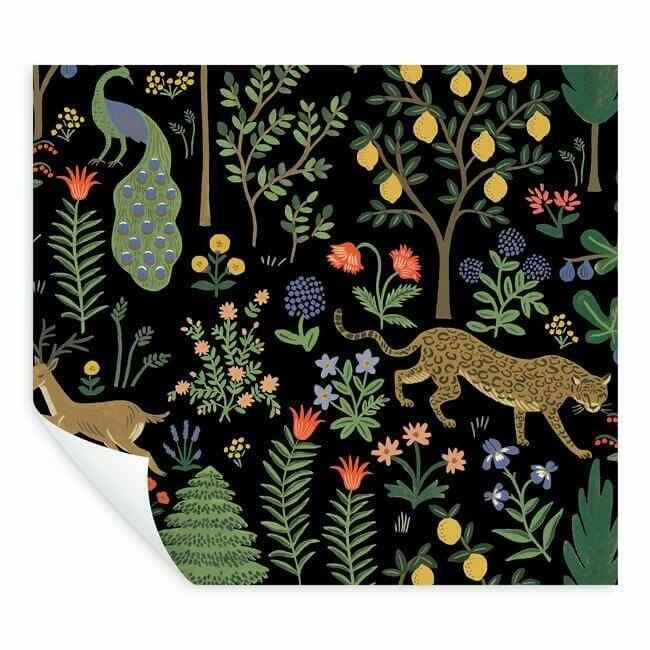 Menagerie Black Peel & Stick Wallpaper - York Wallcoverings - PSW1321RL - York Wallcoverings Wallpaper