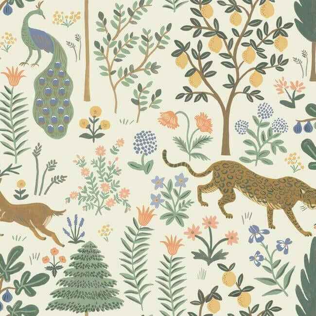 Menagerie Cream Peel & Stick Wallpaper - York Wallcoverings - PSW1322RL