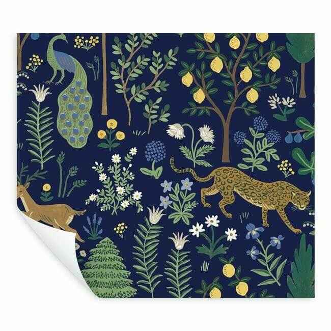 Menagerie Blue Peel & Stick Wallpaper - York Wallcoverings - PSW1323RL - York Wallcoverings Wallpaper