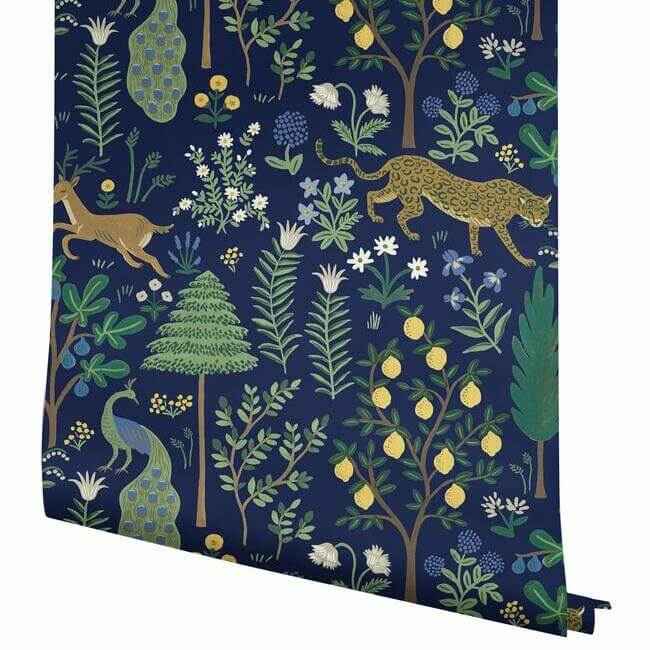 Menagerie Blue Peel & Stick Wallpaper - York Wallcoverings - PSW1323RL - York Wallcoverings Wallpaper