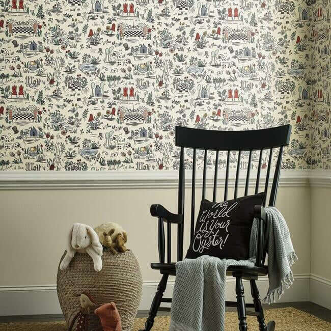 wonderland-pastel-peel-stick-wallpaper-york-wallcoverings-psw1330rl - York Wallpaper Wallpaper
