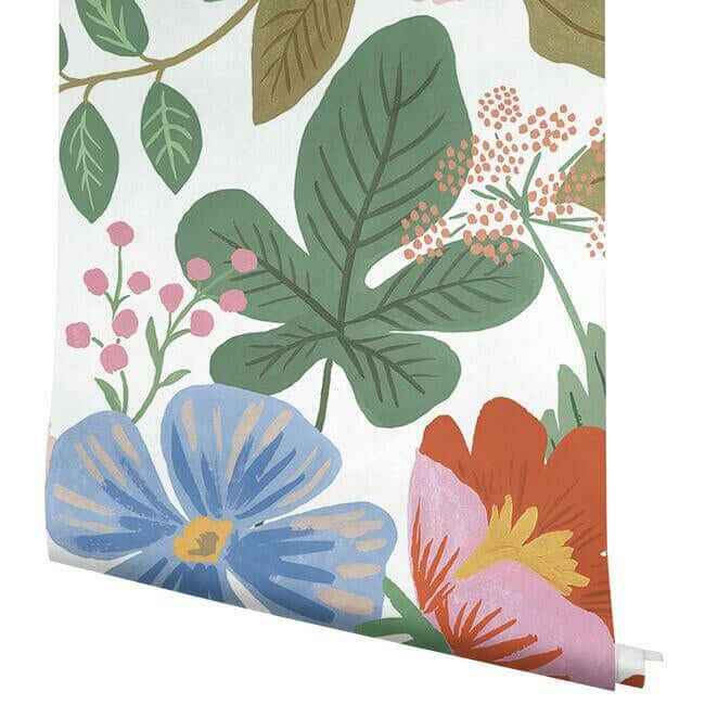 Strawberry Fields White Peel & Stick Wall Mural - York Wallcoverings - PSW1334M - York Wallcoverings Wallpaper