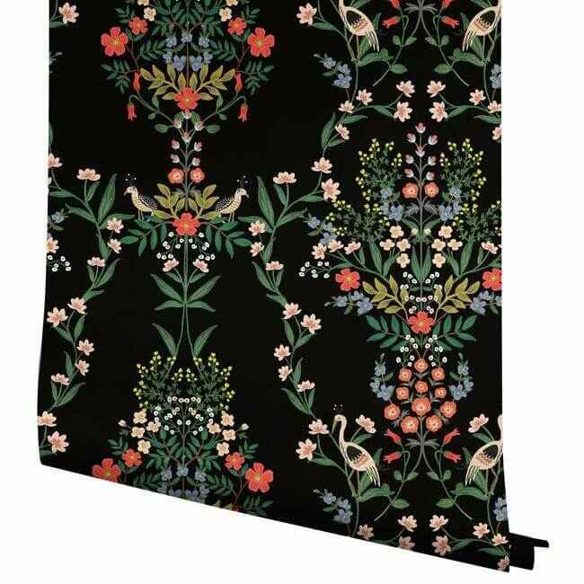 Luxembourg Black Peel & Stick Wallpaper - York Wallcoverings - PSW1326RL - York Wallcoverings Wallpaper
