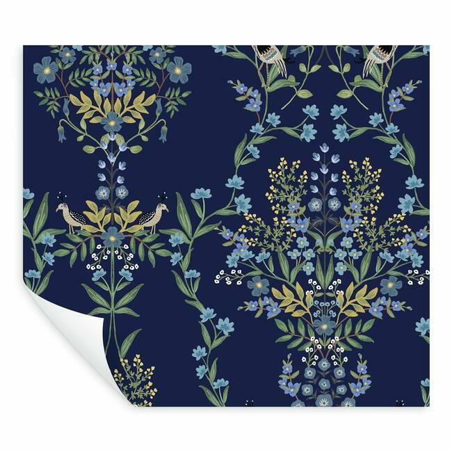 luxembourg-premium-peel-stick-wallpaper-navy-york-wallcoverings-psw1328rl - York Wallcoverings Wallpaper
