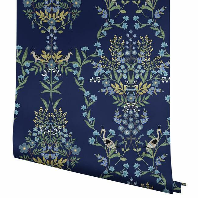 luxembourg-premium-peel-stick-wallpaper-navy-york-wallcoverings-psw1328rl - York Wallcoverings Wallpaper