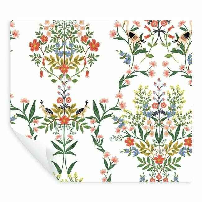 Luxembourg White Peel & Stick Wallpaper - York Wallcoverings - PSW1327RL - York Wallcoverings Wallpaper
