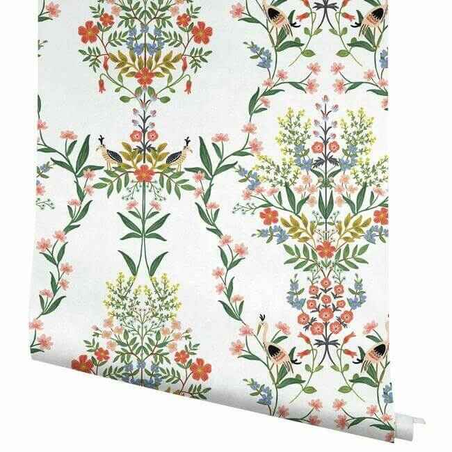 Luxembourg White Peel & Stick Wallpaper - York Wallcoverings - PSW1327RL - York Wallcoverings Wallpaper