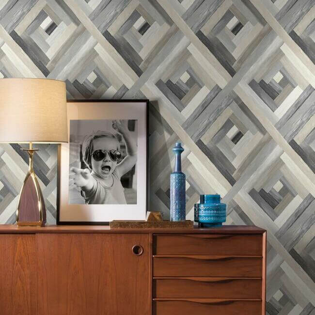 wynwood-geometric-grey-wallpaper-york-wallcoverings-uc3834 - York Wallpaper Wallpaper