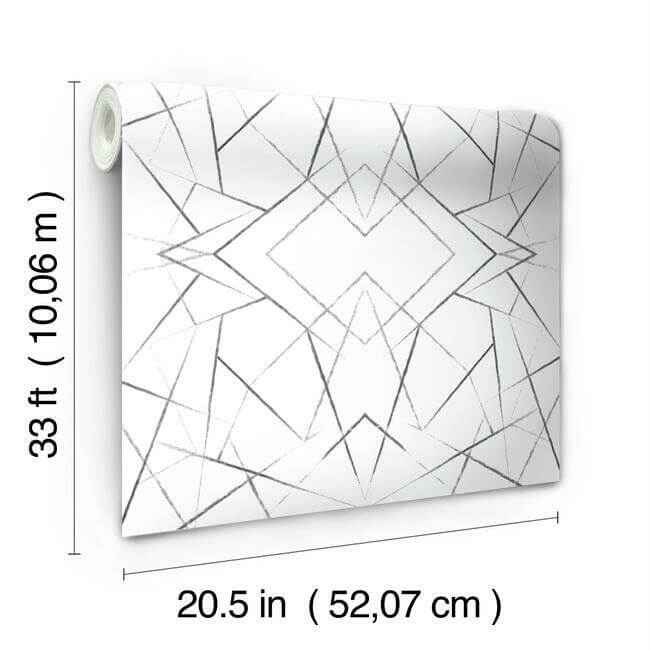 Geo Diamond Black Wallpaper - York Wallcoverings - UC3847 - York Wallcoverings Wallpaper